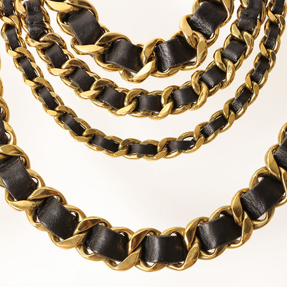 CHANEL 1994 Made Cc Mark Coin Charm Chain Belt Black - Picture 10 of 14